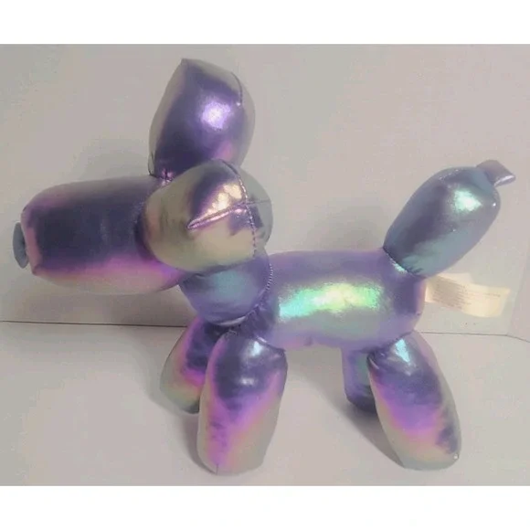 Balloon Dog Puppy Iridescent Metallic Plush 9" Stuffed Animal Plushie - Picture 3 of 5